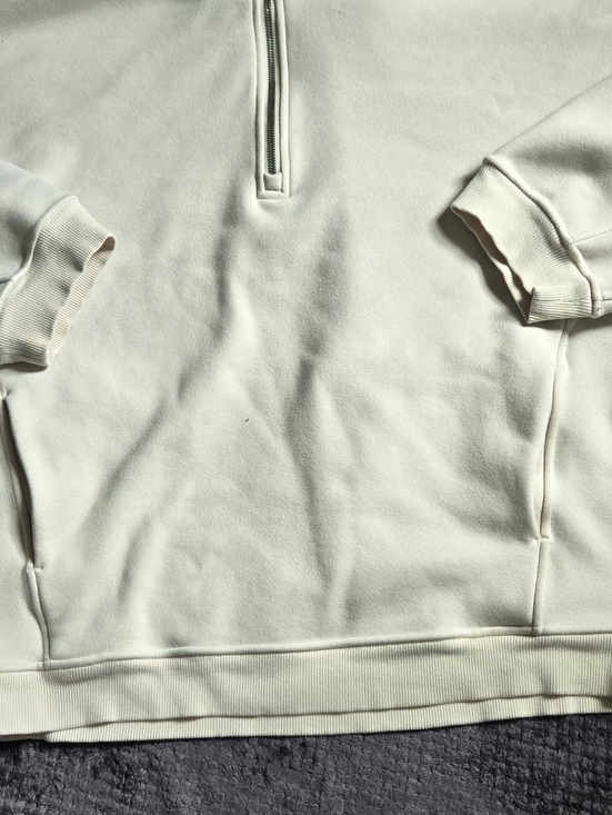 Lululemon Scuba Oversized Half-Zip Hoodie Bone White M/L Fleece Pullover Jacket - Picture 3 of 16